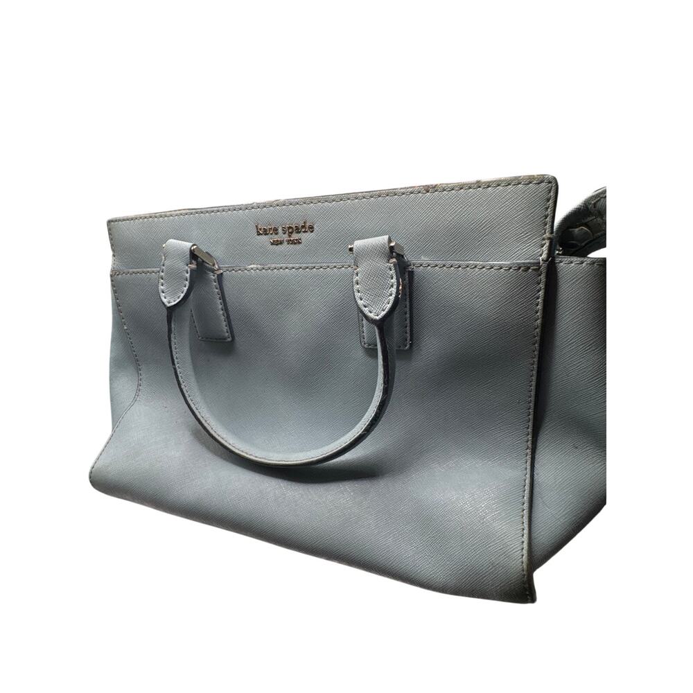 Kate Spade Cameron Medium Saffiano Leather Satchel‎ Bag - Dusty Blue